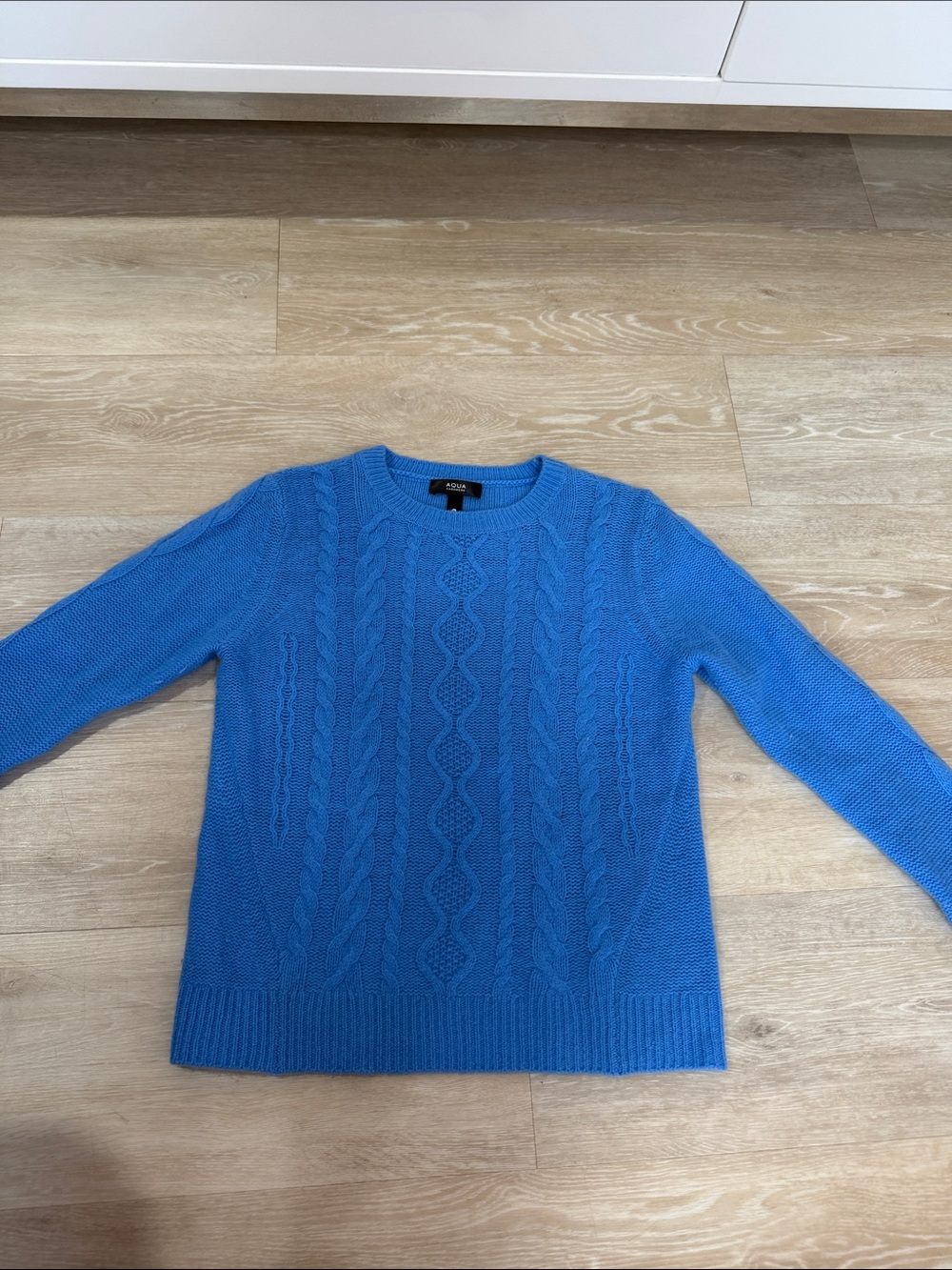 Aqua Cashmere Blue Cashmere Sweater